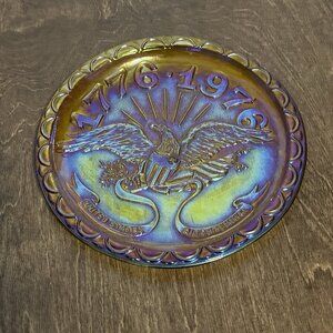Indiana Glass Co American Bicentennial 1776-1976 Commemorative Plate